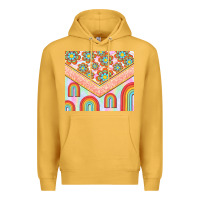 Mustard hippie rainbow and daisy Premium Hoodie - TumblerDesignByShophia