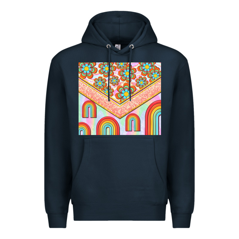 Hippie Rainbow And Daisy Premium Hoodie by TumblerDesignByShophia | Teevron