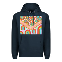 Navy hippie rainbow and daisy Premium Hoodie - TumblerDesignByShophia