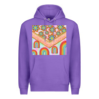 Purple hippie rainbow and daisy Premium Hoodie - TumblerDesignByShophia