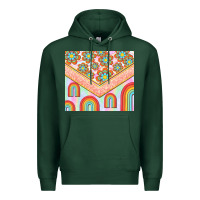 Sports Green hippie rainbow and daisy Premium Hoodie - TumblerDesignByShophia