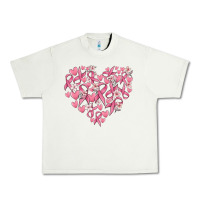 Pistachio breast cancer awareness heart Urban Heavy Tee - MaliasSmallBusiness