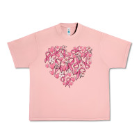 Salmon breast cancer awareness heart Urban Heavy Tee - MaliasSmallBusiness