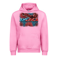 Fuchsia Pink America america america america 4th of july Urban Hoodie - FaDigitalArtStudio