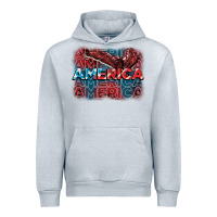Heather Grey America america america america 4th of july Urban Hoodie - FaDigitalArtStudio