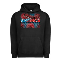 Pigment Black America america america america 4th of july Urban Hoodie - FaDigitalArtStudio