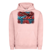 Pigment Salmon America america america america 4th of july Urban Hoodie - FaDigitalArtStudio
