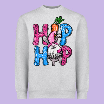 Easter Hip Hop Gnome Heavyweight Sweatshirt Designed By Nancycooperartshop