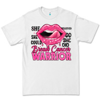White breast cancer warrior lips Premium Tee - JahusDesignShop