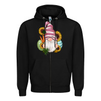 Black easter gnomes egg carrot sunflowers Zipper Hoodie - RanaPortraitStore