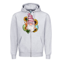 Heather Grey easter gnomes egg carrot sunflowers Zipper Hoodie - RanaPortraitStore