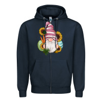 Navy easter gnomes egg carrot sunflowers Zipper Hoodie - RanaPortraitStore
