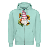 Seafoam easter gnomes egg carrot sunflowers Zipper Hoodie - RanaPortraitStore