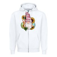 White easter gnomes egg carrot sunflowers Zipper Hoodie - RanaPortraitStore