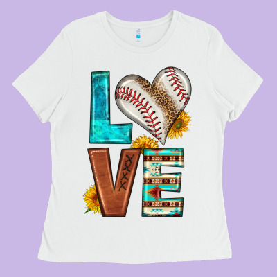 Western Love Baseball Ladies Tee Designed By Hra Design Shop