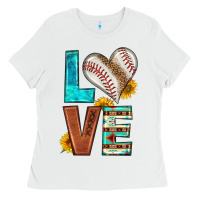 White western love baseball Ladies Tee - HRA Design Shop