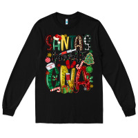 Black santas favorite cna nurse Long Sleeve Tee - MaliasSmallBusiness