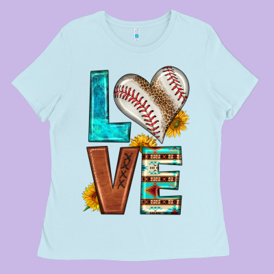 Western Love Baseball Ladies Tee Designed By Hra Design Shop