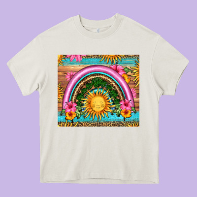 Summer Rainbow Heavy Core Tee Designed By Hra Design Shop