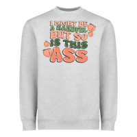 Heather Grey i might be a handful but so is this ass Heavyweight Sweatshirt - MaliasSmallBusiness