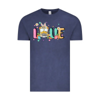 Vintage Denim love school bus Vintage Tee - MaliasSmallBusiness