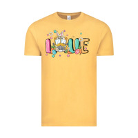 Vintage Mustard love school bus Vintage Tee - MaliasSmallBusiness