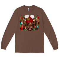 Chestnut highland cow christmas Long Sleeve Tee - JahusDesignShop