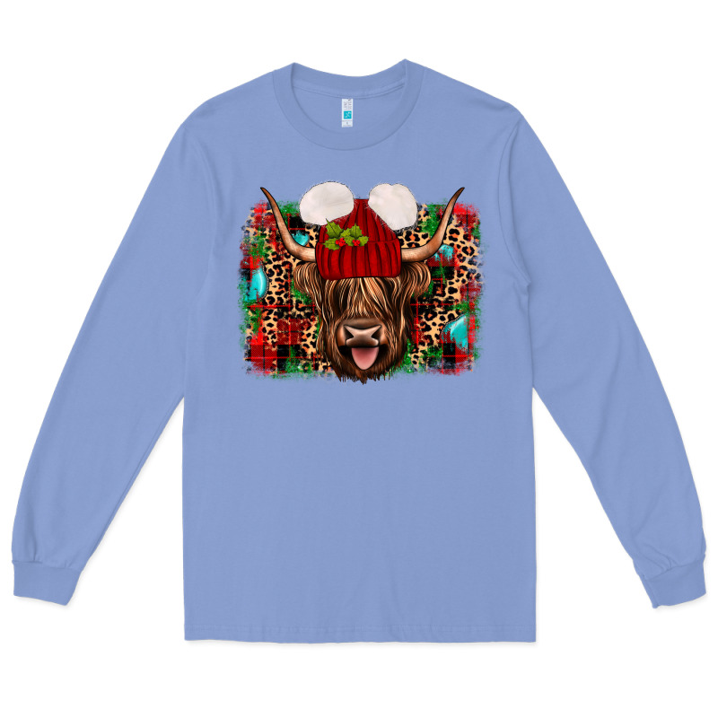 Highland Cow Christmas Long Sleeve Tee by JahusDesignShop | Teevron