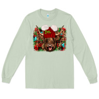 Matcha highland cow christmas Long Sleeve Tee - JahusDesignShop