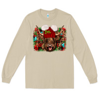 Mushroom highland cow christmas Long Sleeve Tee - JahusDesignShop