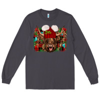 Smoke highland cow christmas Long Sleeve Tee - JahusDesignShop