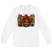 White highland cow christmas Long Sleeve Tee - JahusDesignShop