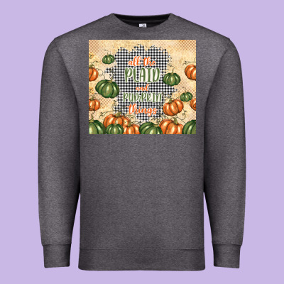 All The Plaid And Pumpkin Things Premium Sweatshirt Designed By Tumblerdesignbyshophia