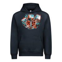 Navy American wines Urban Hoodie - FaDigitalArtStudio