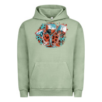Pigment Oil Green American wines Urban Hoodie - FaDigitalArtStudio
