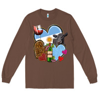 Chestnut Argentina hearts Long Sleeve Tee - NancyCooperArtShop