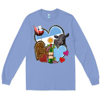 Colony Blue Argentina hearts Long Sleeve Tee - NancyCooperArtShop