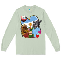 Matcha Argentina hearts Long Sleeve Tee - NancyCooperArtShop