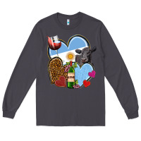 Smoke Argentina hearts Long Sleeve Tee - NancyCooperArtShop