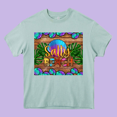 Salty Beach Heavy Core Tee Designed By Hra Design Shop