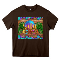Chocolate Brown salty beach Heavy Core Tee - HRA Design Shop