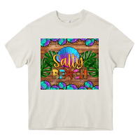 Cream salty beach Heavy Core Tee - HRA Design Shop