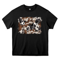 Black black and brown cowhide background Heavy Core Tee - BarkalooDesign
