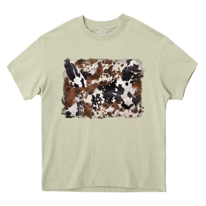 Black And Brown Cowhide Background Heavy Core Tee by BarkalooDesign | Teevron