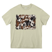 Mossy black and brown cowhide background Heavy Core Tee - BarkalooDesign