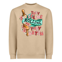 Mushroom they see me rolling they hatin Heavyweight Sweatshirt - MaliasSmallBusiness