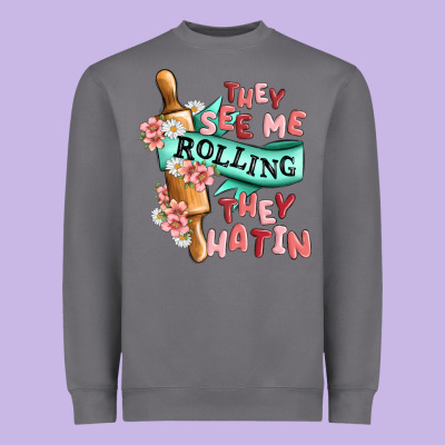 They See Me Rolling They Hatin Heavyweight Sweatshirt Designed By Maliassmallbusiness