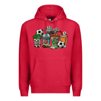 Cardinal Soccer coffee cups Premium Hoodie - HowdyJamesFarm