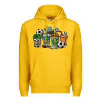Lemon Soccer coffee cups Premium Hoodie - HowdyJamesFarm