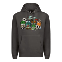 Smoke Soccer coffee cups Premium Hoodie - HowdyJamesFarm